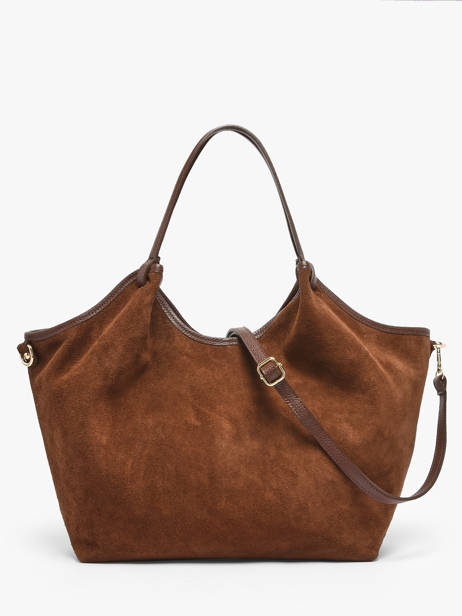 Schoudertas Velvet Caviar Leder Milano Bruin velvet caviar VC241110 ander zicht 4